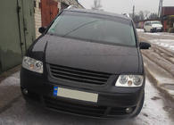 Volkswagen Caddy 2004-2010 Pestañas para faros (negras) Negro Mate foto 4