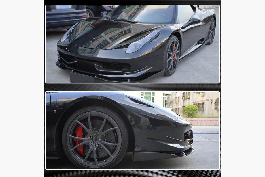 Ferrari 458 Italia 2009-2015 Extensiones de Parachoques Delantero V2 (2011-2013, Carbono) Foto 4