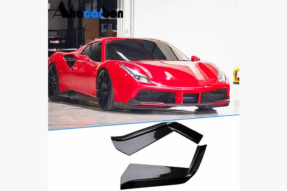 Ferrari 488 GTB 2015-2019 Flaps de Parachoques Delantero de Carbono (2015-2019) Image