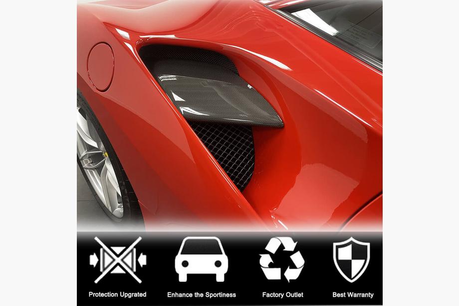 Ferrari 488 GTB 2015-2019 Cubiertas de aletas traseras de carbono (2015-2019) Foto 2
