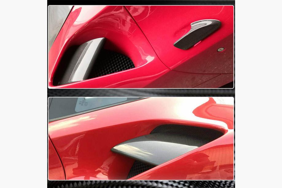 Ferrari 488 GTB 2015-2019 Cubiertas de aletas traseras de carbono (2015-2019) Foto 3