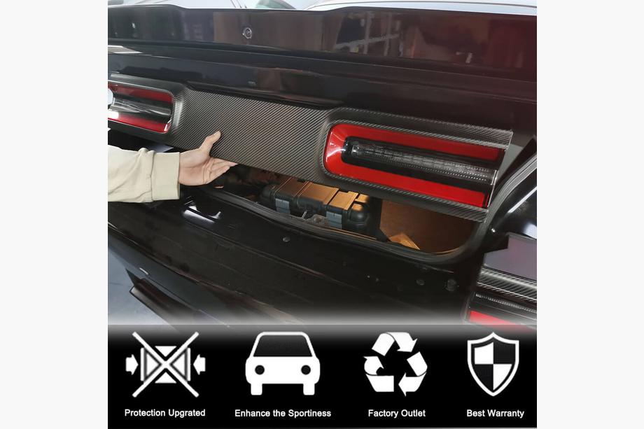 Dodge Challenger 2008-2023 Cubierta de Tapa de Maletero (2015-2023, Carbono) Foto 2