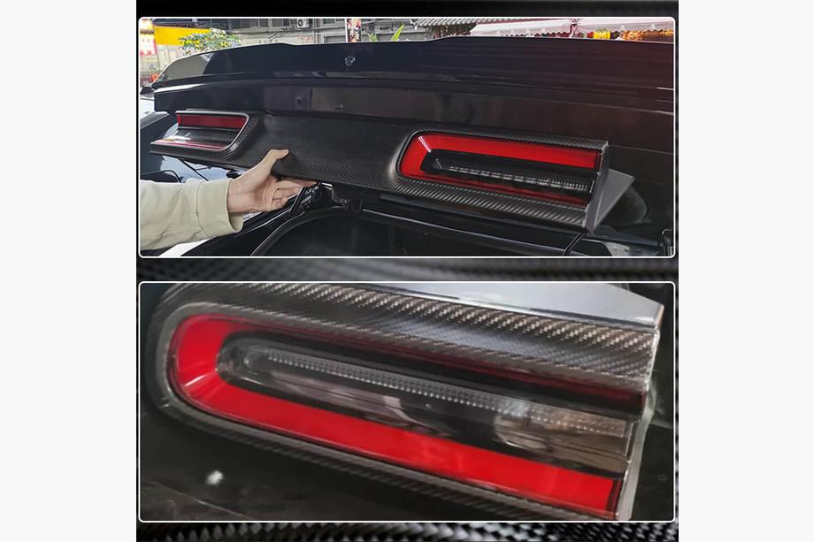 Dodge Challenger 2008-2023 Cubierta de Tapa de Maletero (2015-2023, Carbono) Foto 4