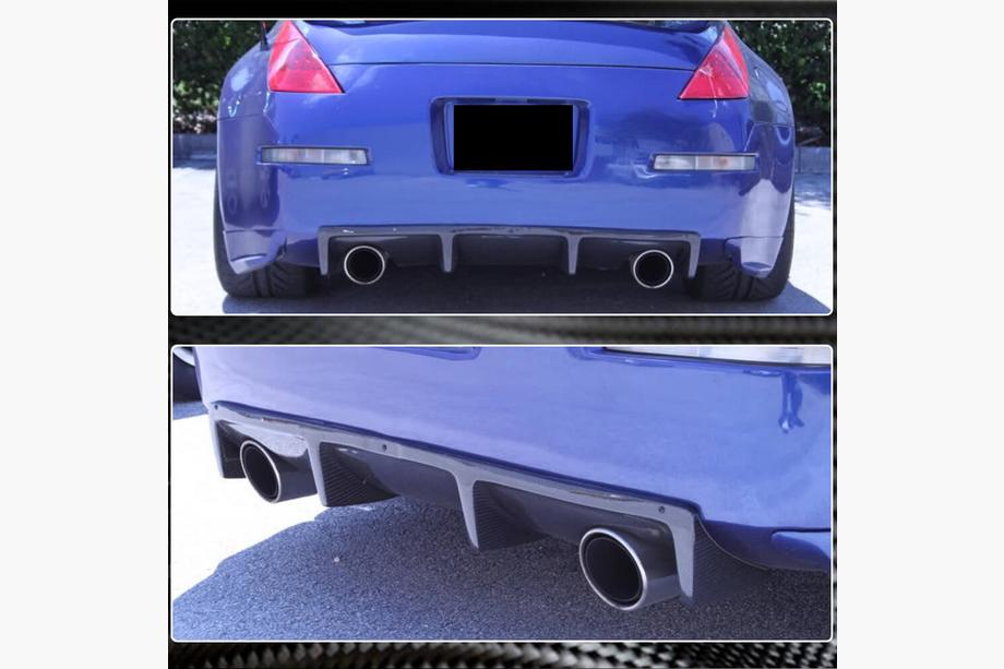 Nissan 350Z 2002-2009 Difusor de Parachoques Trasero (2003-2009, Carbono) Foto 4