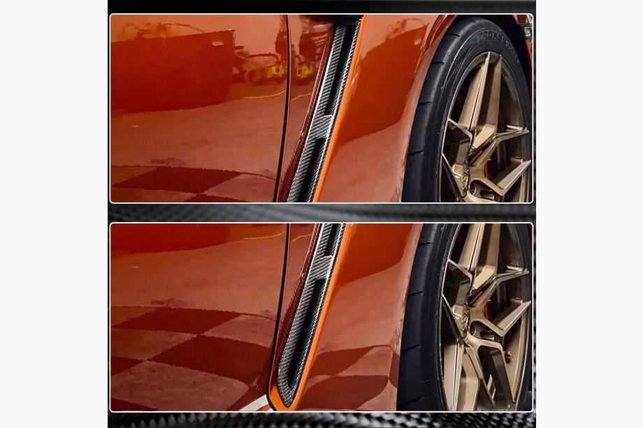 Nissan GT-R 2008-2025 Cubiertas de aletas delanteras de carbono (2009-2015) Foto 4