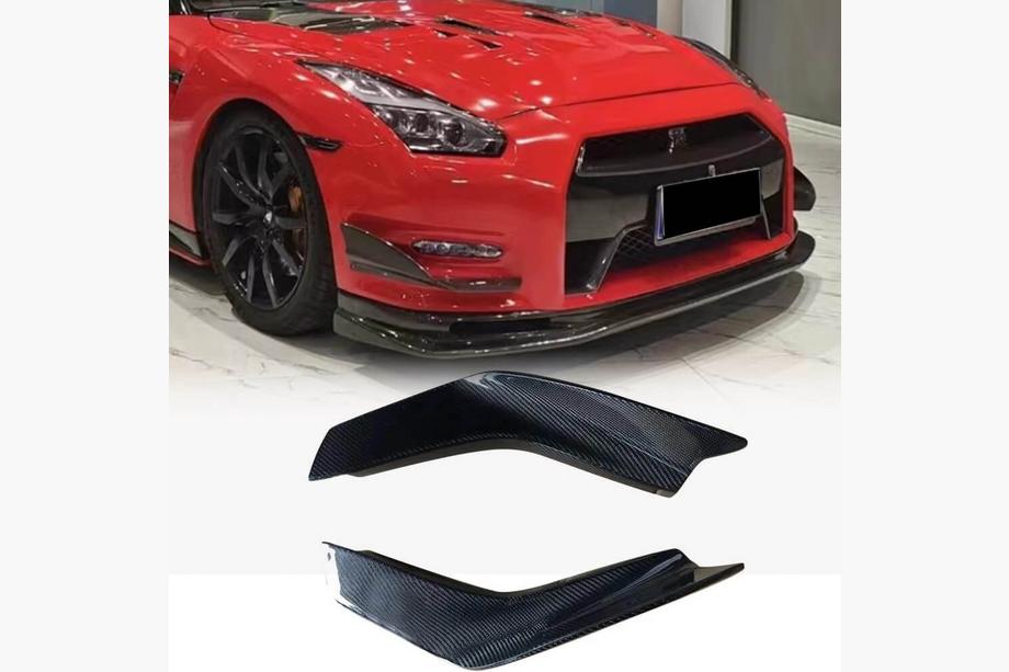 Nissan GT-R 2008-2025 Cubiertas de Parachoques Delantero de Carbono (2009-2015) Image