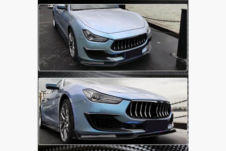 Maserati Ghibli 2013-2023 Cubiertas de Parachoques Delantero de Carbono (para Base 2018-2020) Foto 4