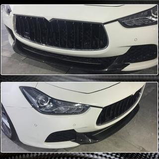 Splitter delantero V2 para parachoques Base/S/S Q4 2013-2017 Carbono foto 3