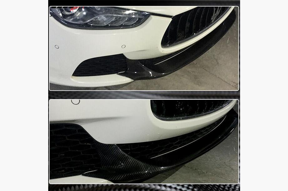 Maserati Ghibli 2013-2023 Splitter delantero V2 para parachoques Base/S/S Q4 2013-2017 Carbono Foto 6