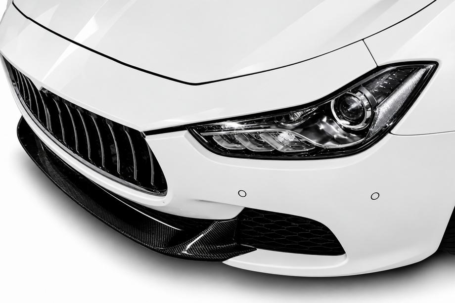 Maserati Ghibli 2013-2023 Splitter delantero V2 para parachoques Base/S/S Q4 2013-2017 Carbono Foto 1