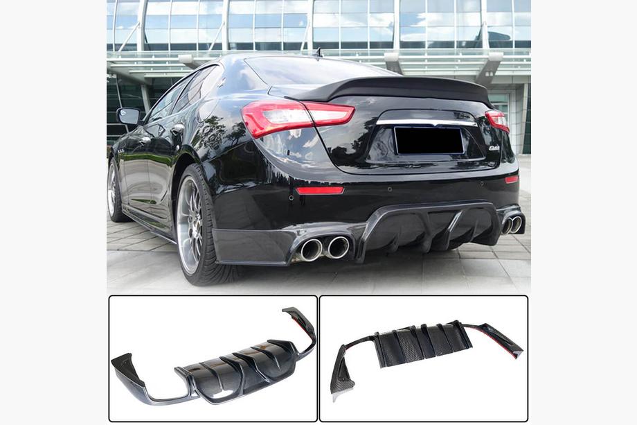 Maserati Ghibli 2013-2023 Difusor de parachoques trasero (para Base/S/S Q4 2014-2017, Carbono) Foto 2