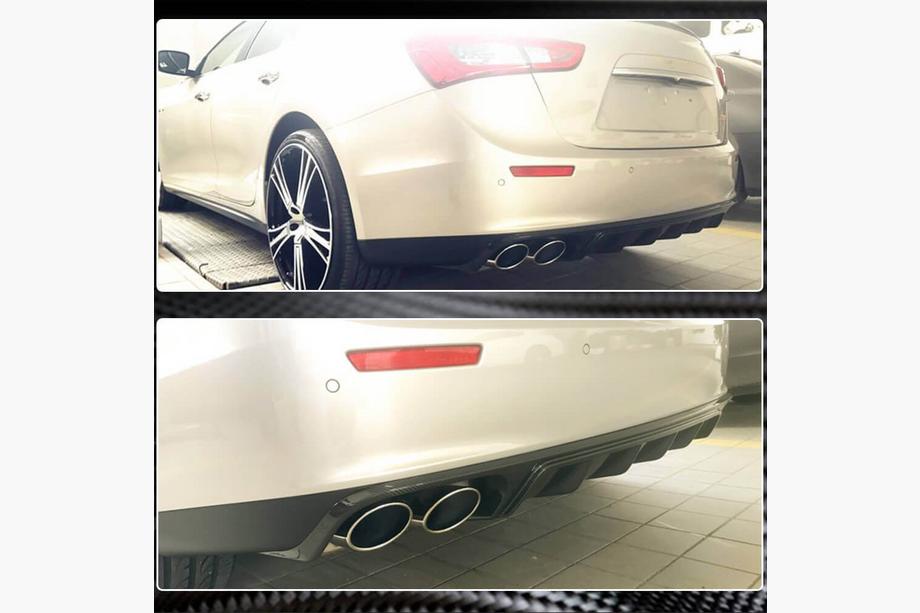 Maserati Ghibli 2013-2023 Difusor de parachoques trasero (Base/S/S Q4 2013-2017, Carbono) Foto 4