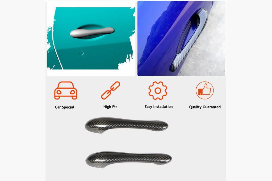 Maserati GranTurismo 2007-2019 Cubiertas de Manijas de Puerta de Carbono Foto 2