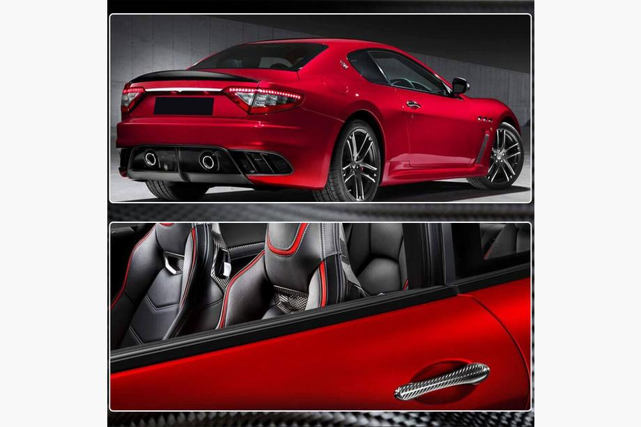 Maserati GranTurismo 2007-2019 Cubiertas de Manijas de Puerta de Carbono Foto 5