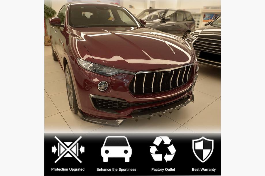 Maserati Levante 2016- Extensión de labio delantero V1 para parachoques (para Base/S, carbono) Foto 3