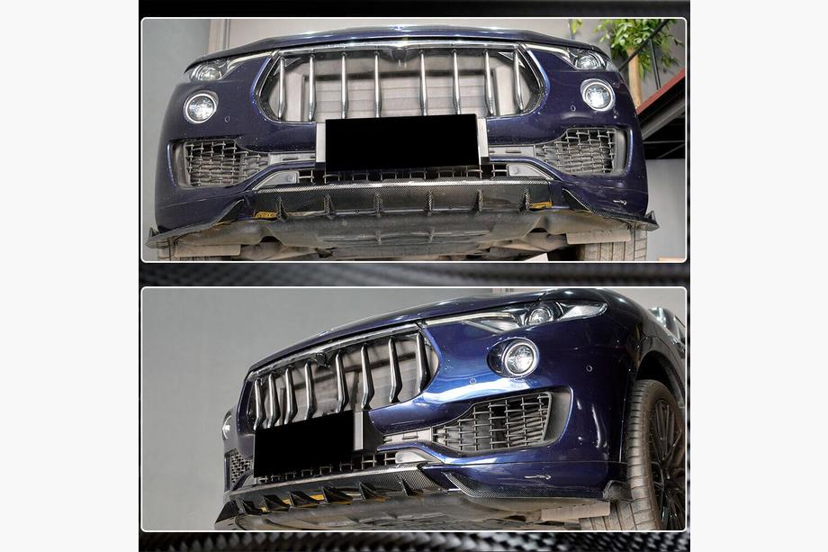 Maserati Levante 2016- Extensión de labio delantero V1 para parachoques (para Base/S, carbono) Foto 5