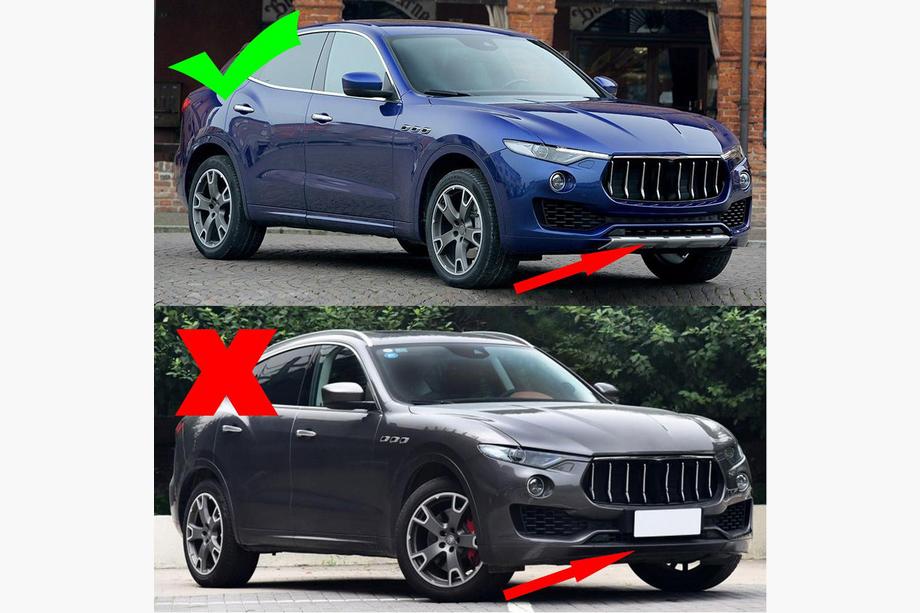 Maserati Levante 2016- Extensión de labio delantero V1 para parachoques (para Base/S, carbono) Foto 7