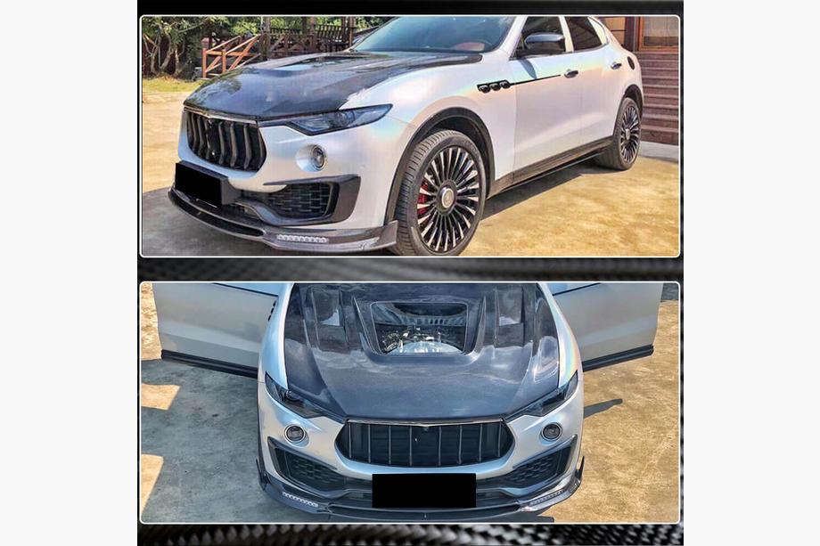 Maserati Levante 2016- Alerón labio delantero parachoques V2 (para Base/S, Carbono) Foto 3
