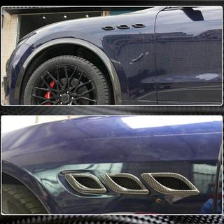 Cubiertas de aletas delanteras de carbono (2013-2017) Maserati Quattroporte 2013-2023 foto 3