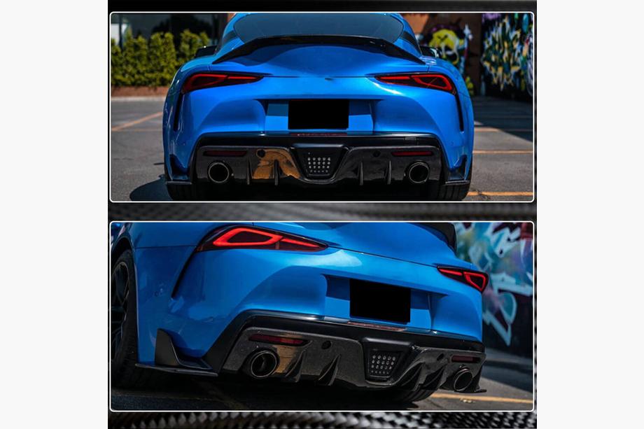 Toyota Supra 2019- Cubierta de parachoques trasero de carbono Foto 3