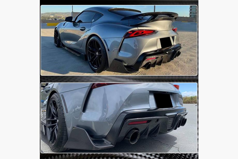 Toyota Supra 2019- Cubierta de parachoques trasero de carbono Foto 4