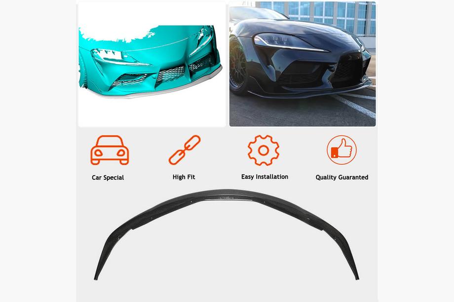 Toyota Supra 2019- Alerón delantero Lip V1 para parachoques (Carbono) Foto 3