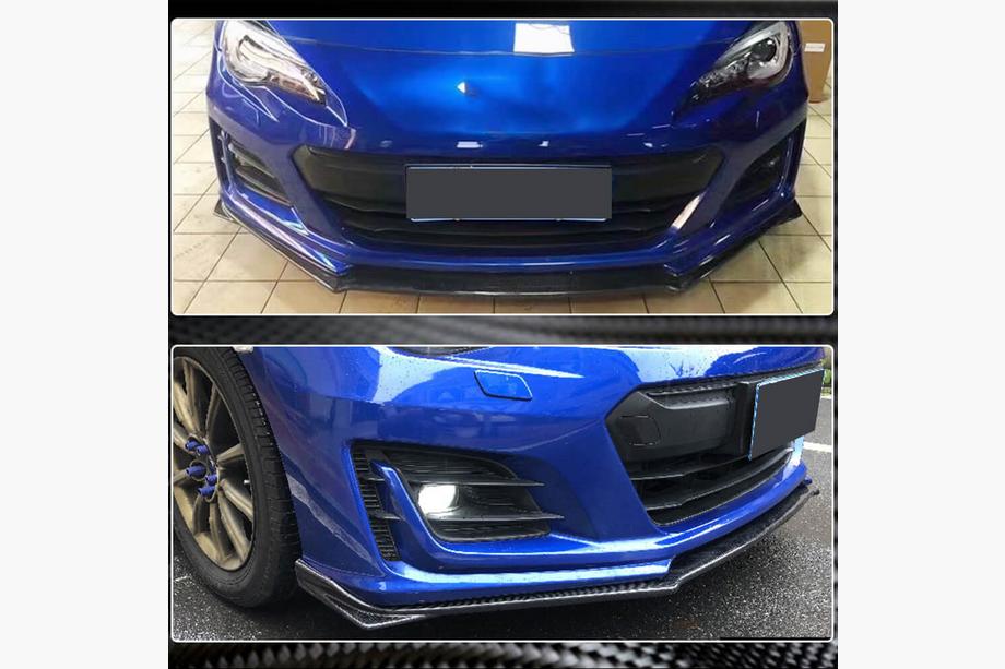 Subaru BRZ 2012-2021 Lip delantero V1 para parachoques (2017-2021, Carbono) Foto 3