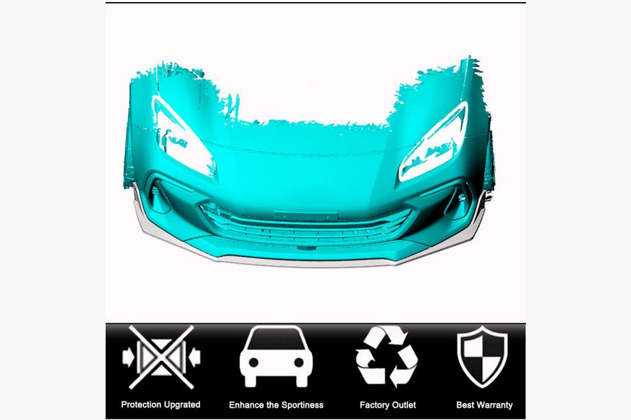 Subaru BRZ 2021- Lip delantero V1 para parachoques (2021-2023, Carbono) Foto 2