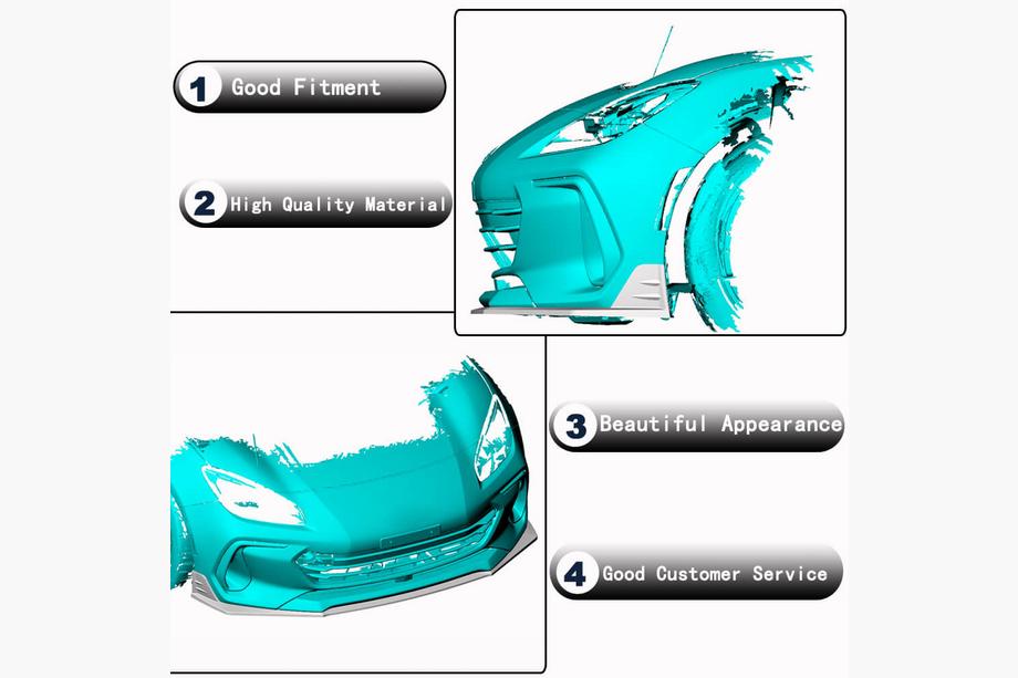 Subaru BRZ 2021- Lip delantero V1 para parachoques (2021-2023, Carbono) Foto 4