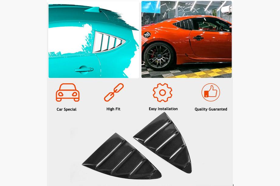 Subaru BRZ 2012-2021 Cubiertas de ventana trasera de carbono Foto 2