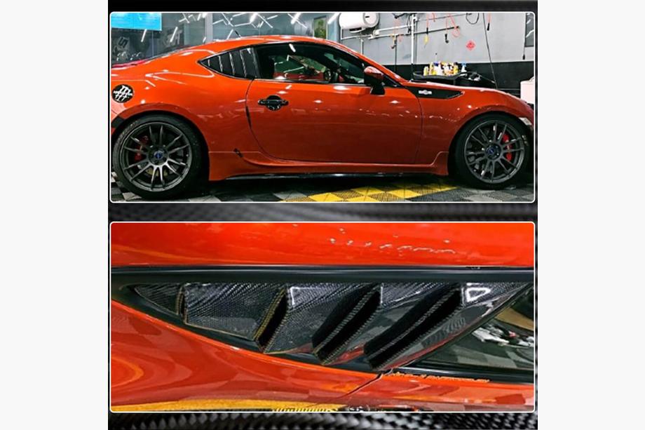 Subaru BRZ 2012-2021 Cubiertas de ventana trasera de carbono Foto 4