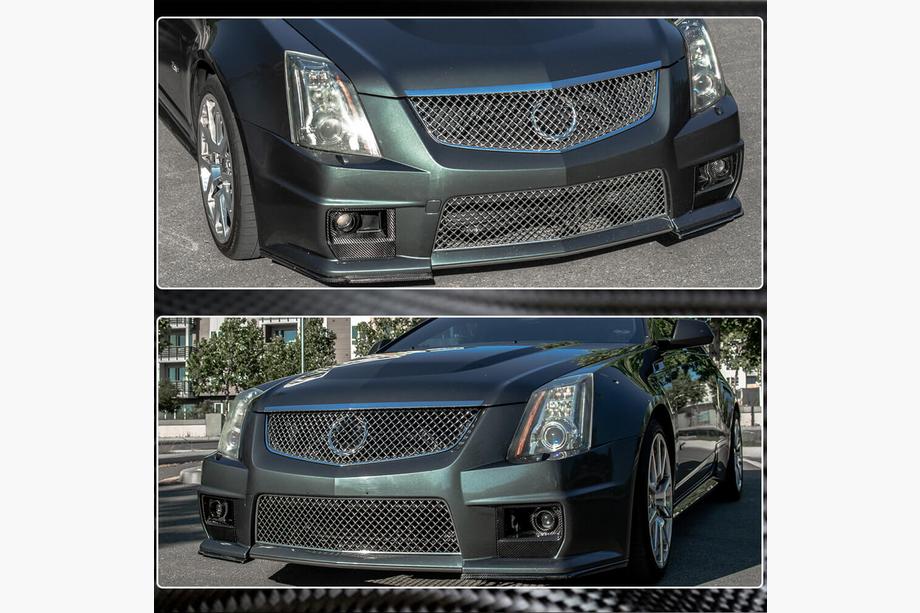 Cadillac CTS 2007-2014 Flaps de parachoques delantero de carbono para CTS V Coupe Foto 3