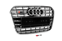 Audi A6 C7 2011-2017 Parrilla delantera negra con marco cromado S-style (2011-2014) foto 3