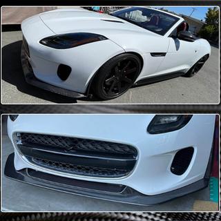 Labio delantero parachoques (para Base 2017-2019, Carbono) Jaguar F-Type 2013-2024 foto 4