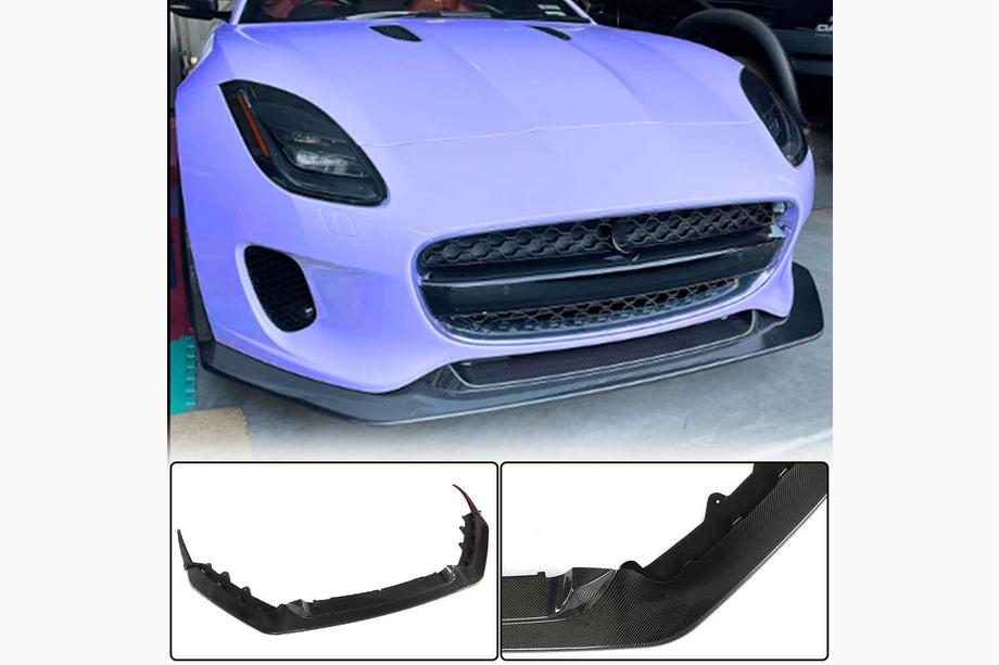 Jaguar F-Type 2013-2024 Labio delantero parachoques (para Base 2017-2019, Carbono) Image