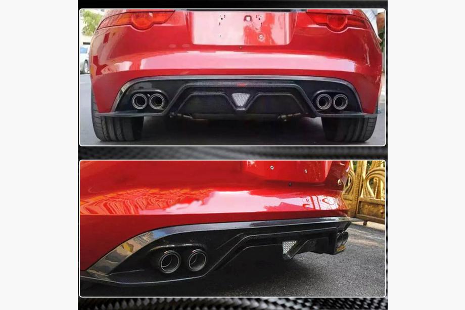 Jaguar F-Type 2013-2024 Difusor de parachoques trasero (2013-2019, Carbono) Foto 3