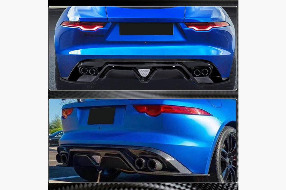 Jaguar F-Type 2013-2024 Difusor de parachoques trasero (2013-2019, Carbono) Foto 4