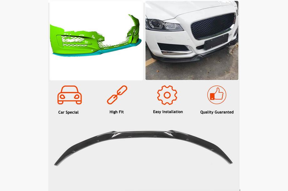 Jaguar XE 2016- Labio de Parachoques Delantero (2015-2019, Carbono) Foto 2