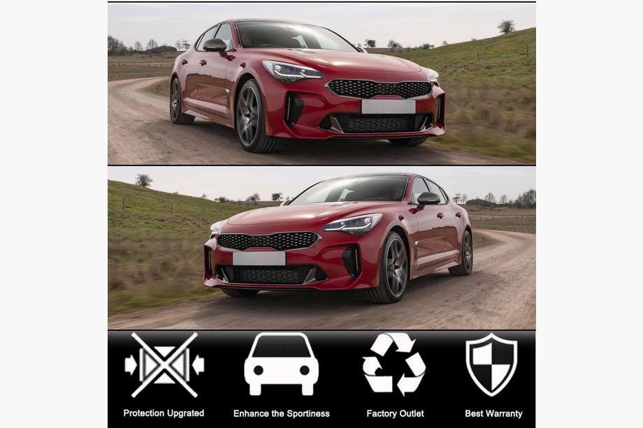 Kia Stinger 2017-2023 Parrilla de parachoques (Carbono) Foto 2