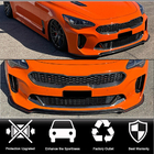 Kia Stinger 2017-2023 Labio Delantero Parachoques (Carbono) foto 2