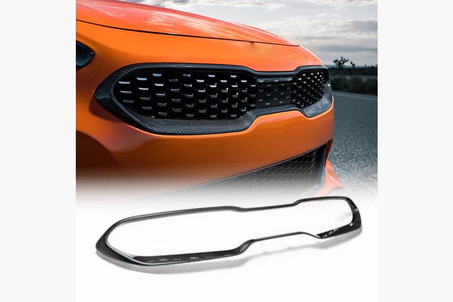 Kia Stinger 2017-2023 Marco de Parrilla Delantera (Carbono) Image
