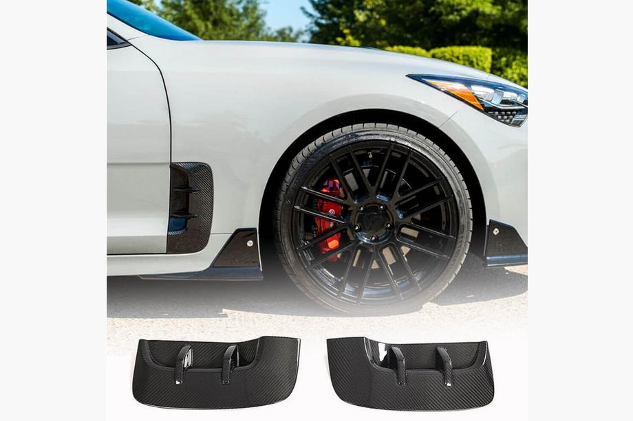 Kia Stinger 2017-2023 Cubiertas de aletas delanteras (Carbono) Image