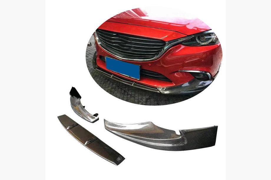 Mazda 6 2012-2024 Lip delantero V1 para parachoques (2017-2019, Carbono) Image