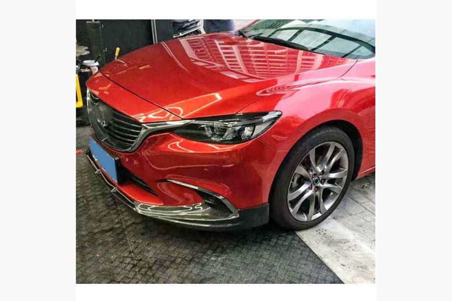 Mazda 6 2012-2024 Lip delantero V1 para parachoques (2017-2019, Carbono) Foto 3