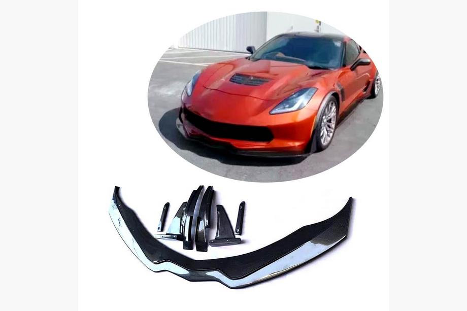 Chevrolet Corvette C7 2013-2019 Labio Delantero Parachoques (2013-2017, Carbono) Foto 1