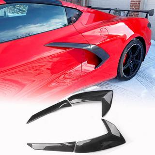 Cubiertas de aletas traseras de carbono (2019-2022) Chevrolet Corvette C8 2019- foto 1