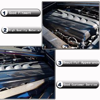 Cubierta de motor (2019-2022, Carbono) Chevrolet Corvette C8 2019- foto 3