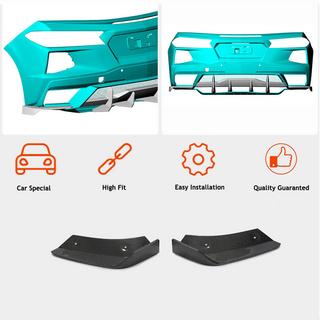 Cubierta de parachoques trasero (2019-2022, Carbono) Chevrolet Corvette C8 2019- foto 3