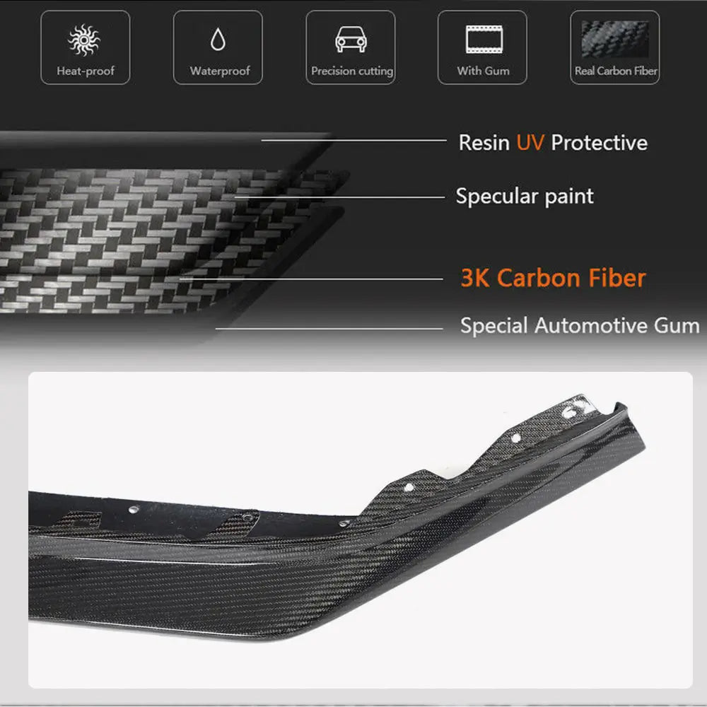 Splitter delantero para parachoques (para Z06, 2020-2024, Carbono) foto 3