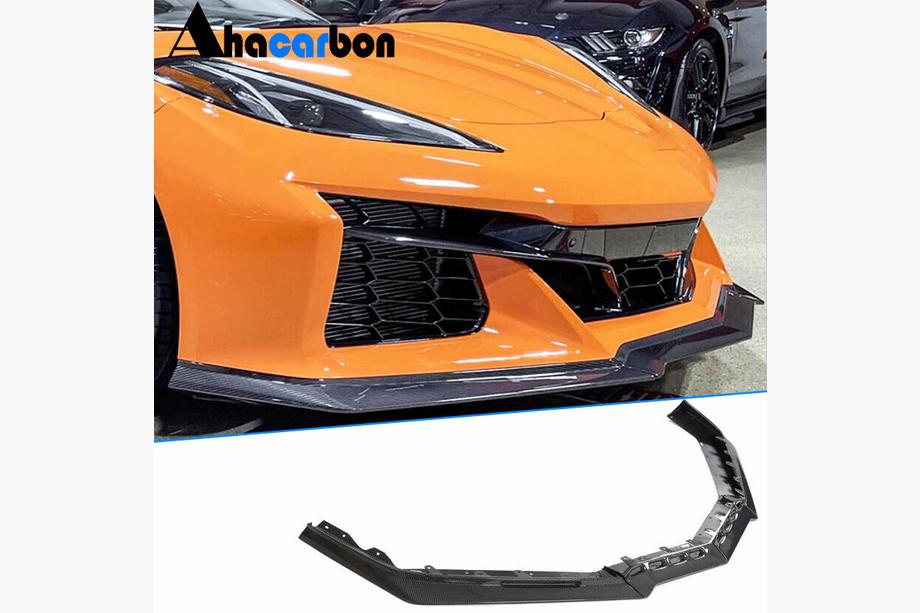 Chevrolet Corvette C8 2019- Splitter delantero para parachoques (para Z06, 2020-2024, Carbono) Foto 1